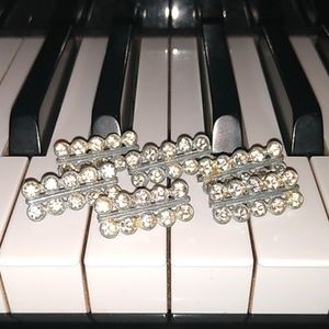 Vintage set of six rhinestone pins
